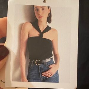 Anthropologie by Nation Los Angeles Black Halter Tank Top